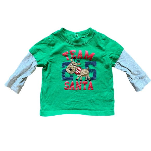 2 Carter's Unisex Christmas / Holiday Tops, Size 9 Months - Picture 2 of 6